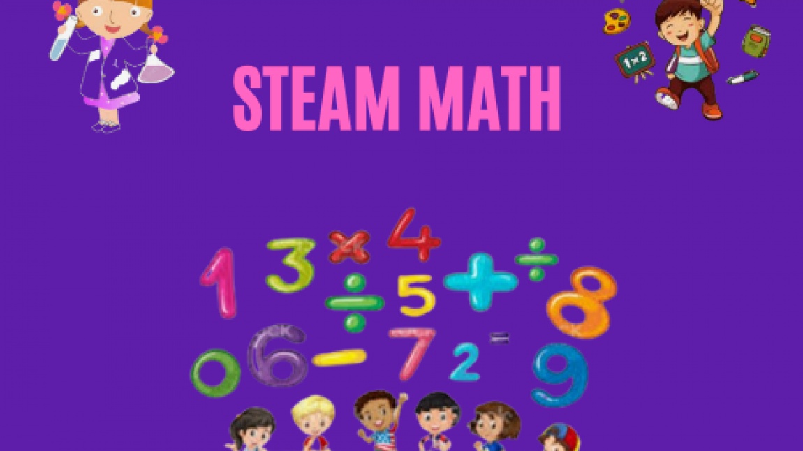 Steam Math adlı eTwinning projemizin Logo,Afiş ve Kelime Bulutu çalışmaları.